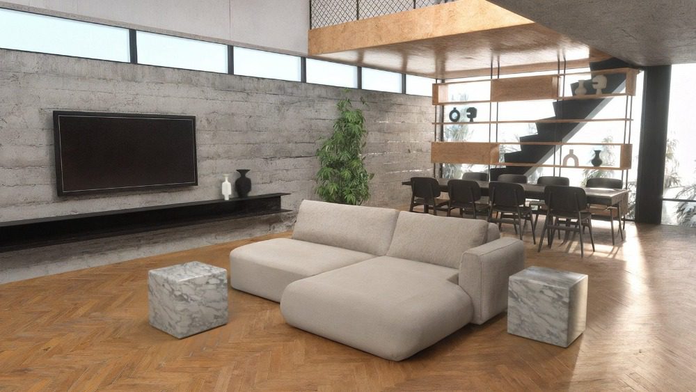 3D visualization of a modern loft
