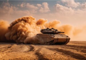 Visualization of an army tank