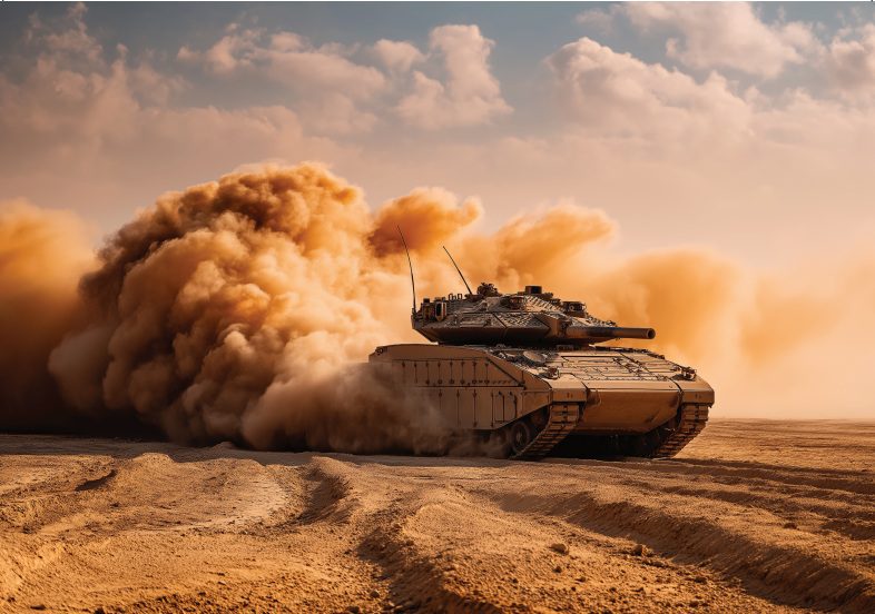 Visualization of an army tank